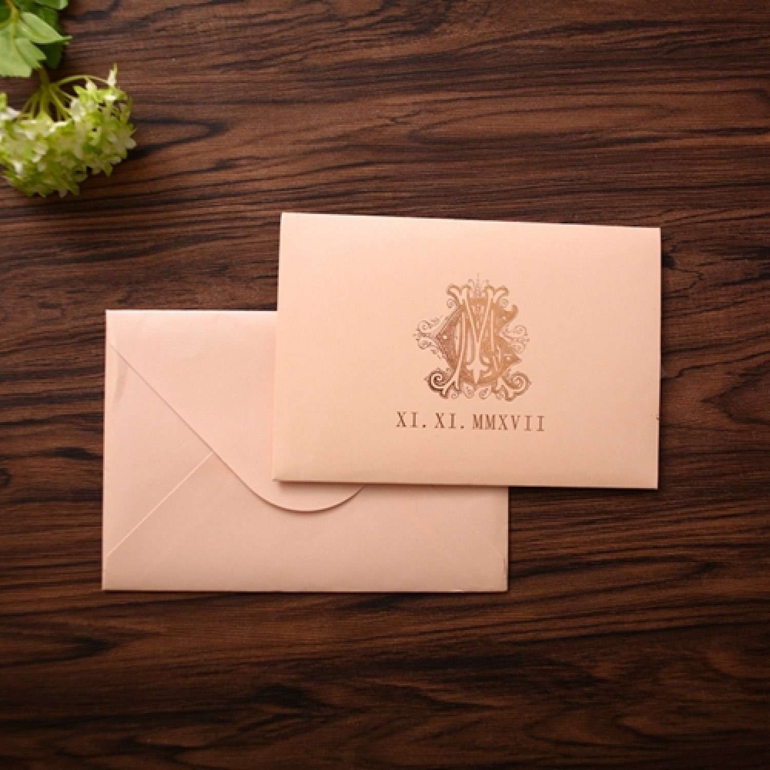 Transparent Acrylic Invitation Card Customized Foil Printing Wedding Card 